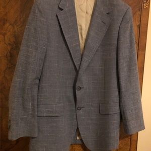 Vintage 1970s-1980s Johnny Carson jacket gray with woven colors size 40 R